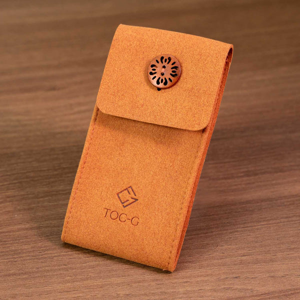 TOC-G Premium Travel Watch Pouch – Super Soft Real Suede, Brown