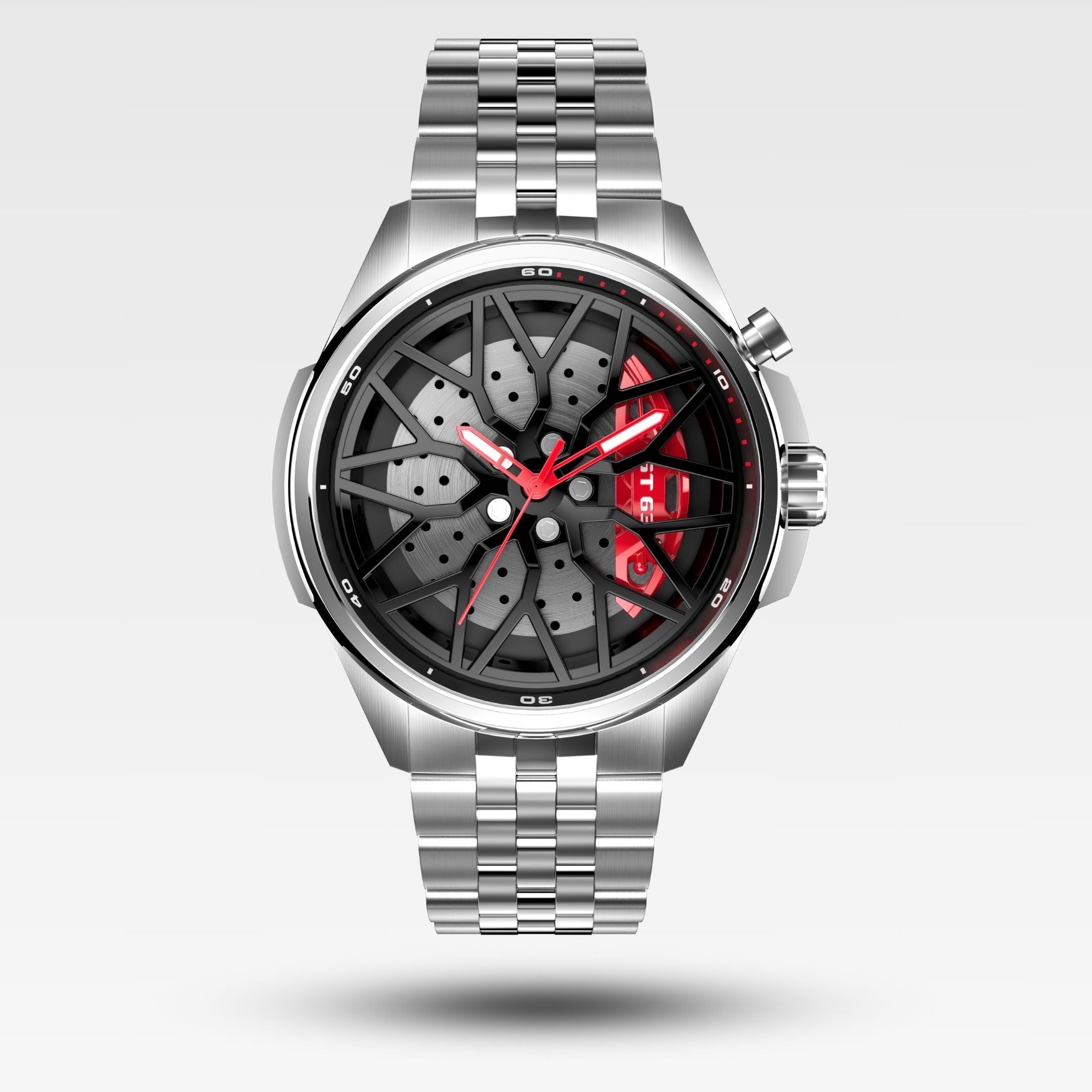 Petronas GT 63 Spinning Gyro Watch with Push Brakes – Silver
