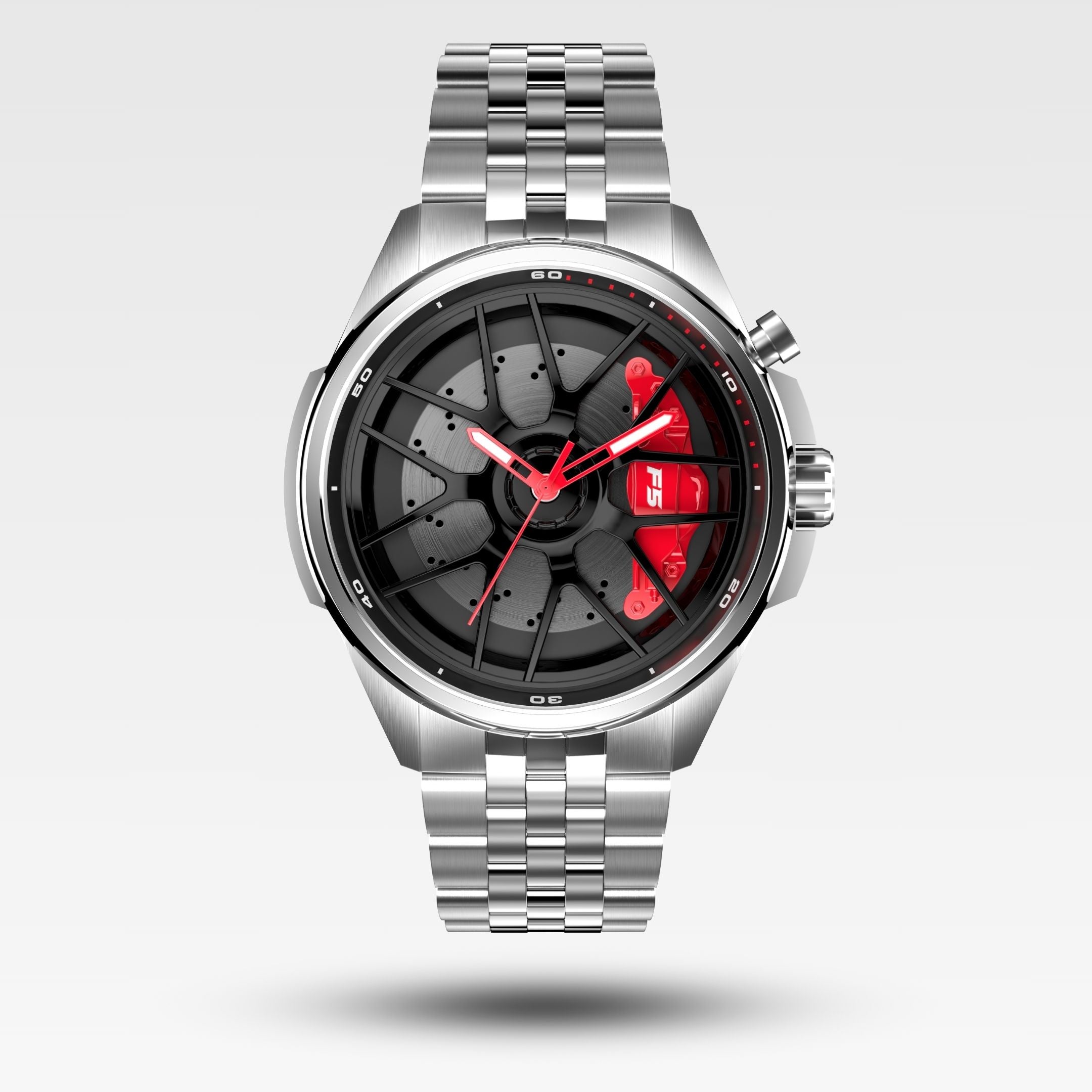 Venom F5 Spinning Gyro Watch with Push Brakes – Silver