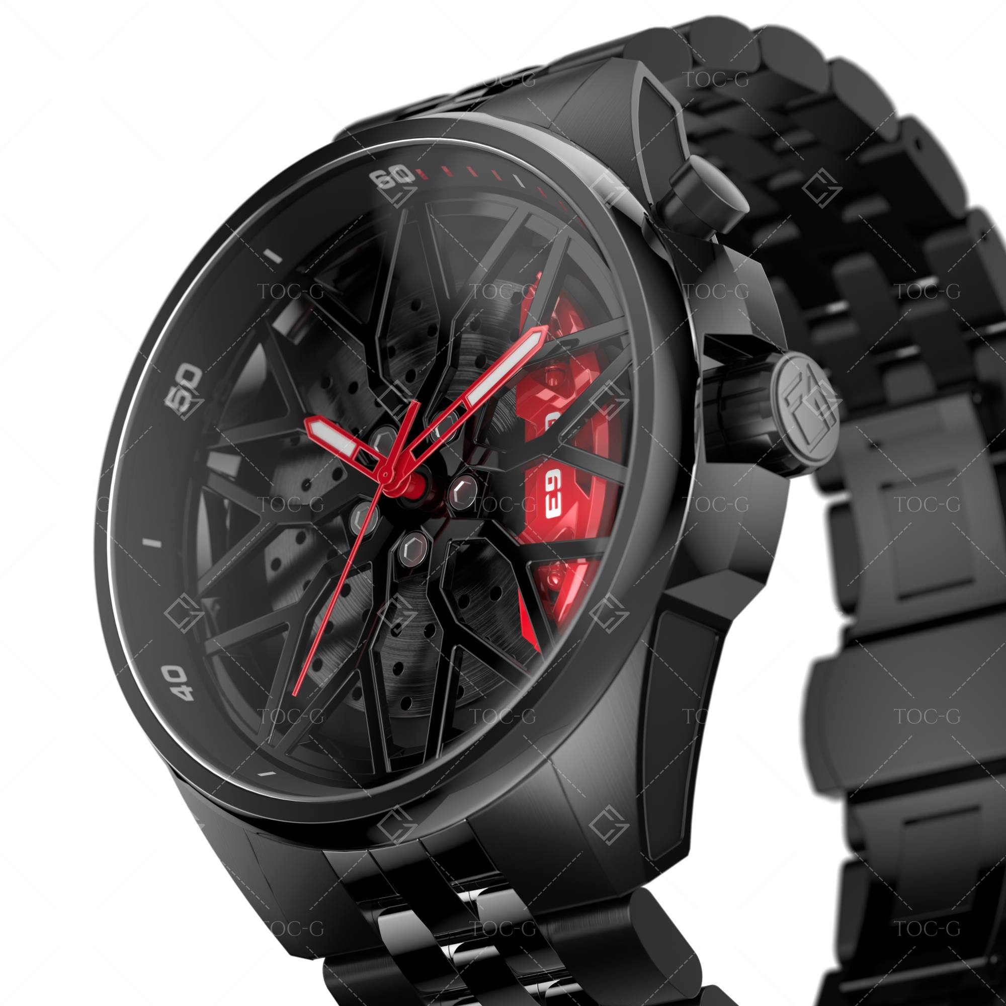 Petronas GT 63 Spinning Gyro Watch with Push brakes – Black – TOC
